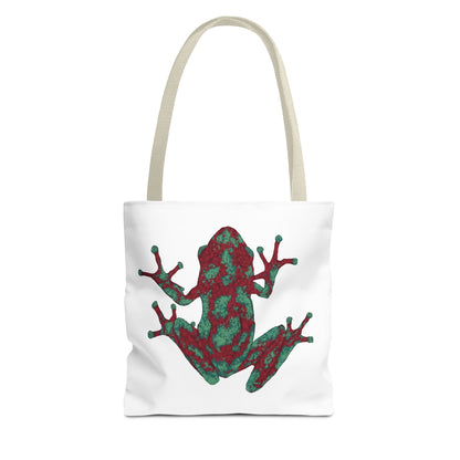 Frog Art Tote Bag, Eco-Friendly Shopping Bag, Nature Lover Gift, Stylish Reusable Tote, Unique Animal Print Purse