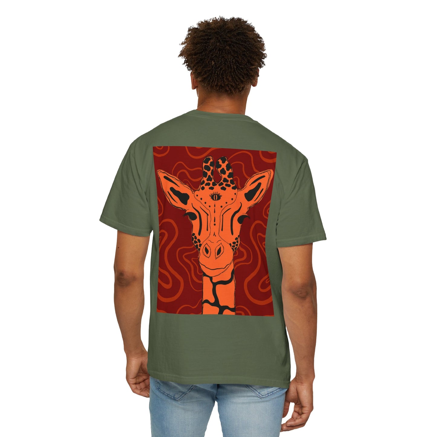 Vibrant Giraffe Graphic Tee, Unisex T-shirt, Gift for Animal Lovers, Casual Wear, Nature-Themed Apparel, Unique Graphic Shirt