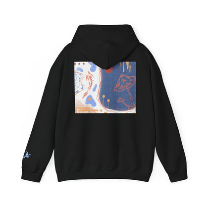 Artistic Unisex Hooded Sweatshirt - Cozy Streetwear for Comfort, Gift for Art Lovers, Perfect for Fall, Casual Style