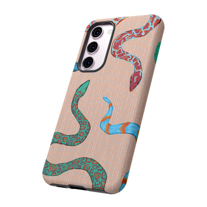 Colorful Snake Phone Case, Tough Phone Case, Unique Phone Cover, Animal Print Case, Gifts for Her, Trendy Accessories