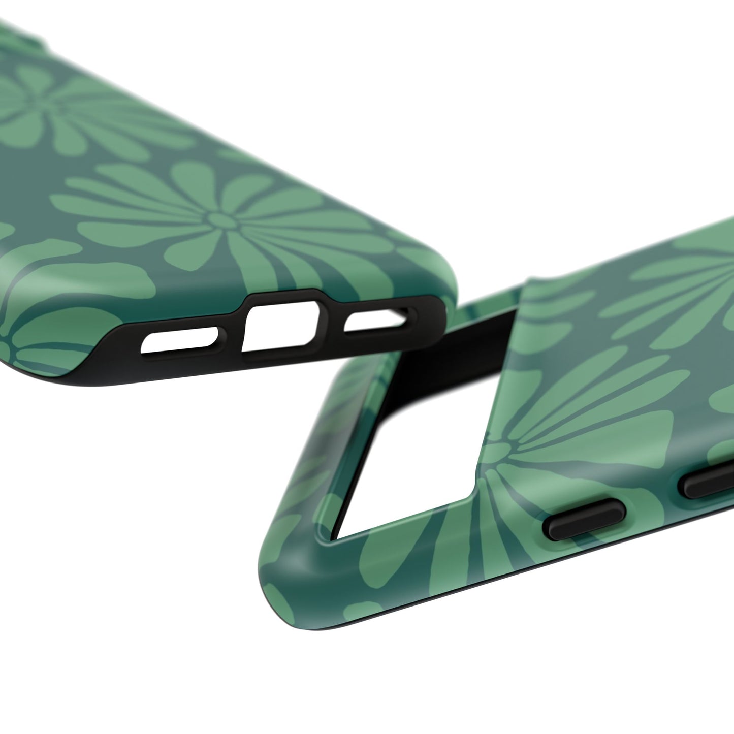 Stylish iPhone Case, Floral Phone Cover, Tough Phone Cases, Green Daisy Design, Unique Gift for Her, Spring Accessories