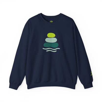 Serene Stones Unisex Crewneck Sweatshirt, Cozy Sweatshirt, Relaxation Apparel, Casual Wear, Mindfulness Gift