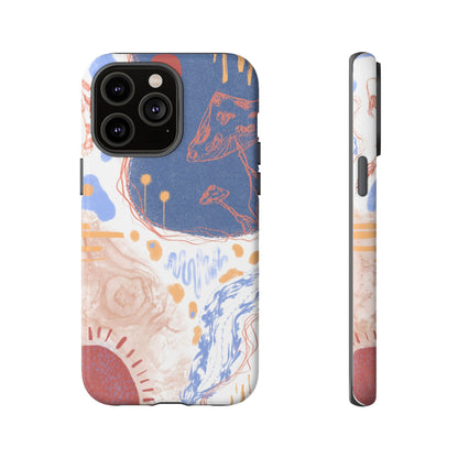 Artistic Phone Case with Abstract Design, Tough Phone Case, Unique Gift, Trendy Accessories, Modern Art Case, Stylish Tech Gear