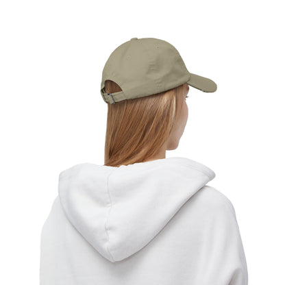 Distressed Cap — “Only a Step” Retro Mountain Sunset Hat