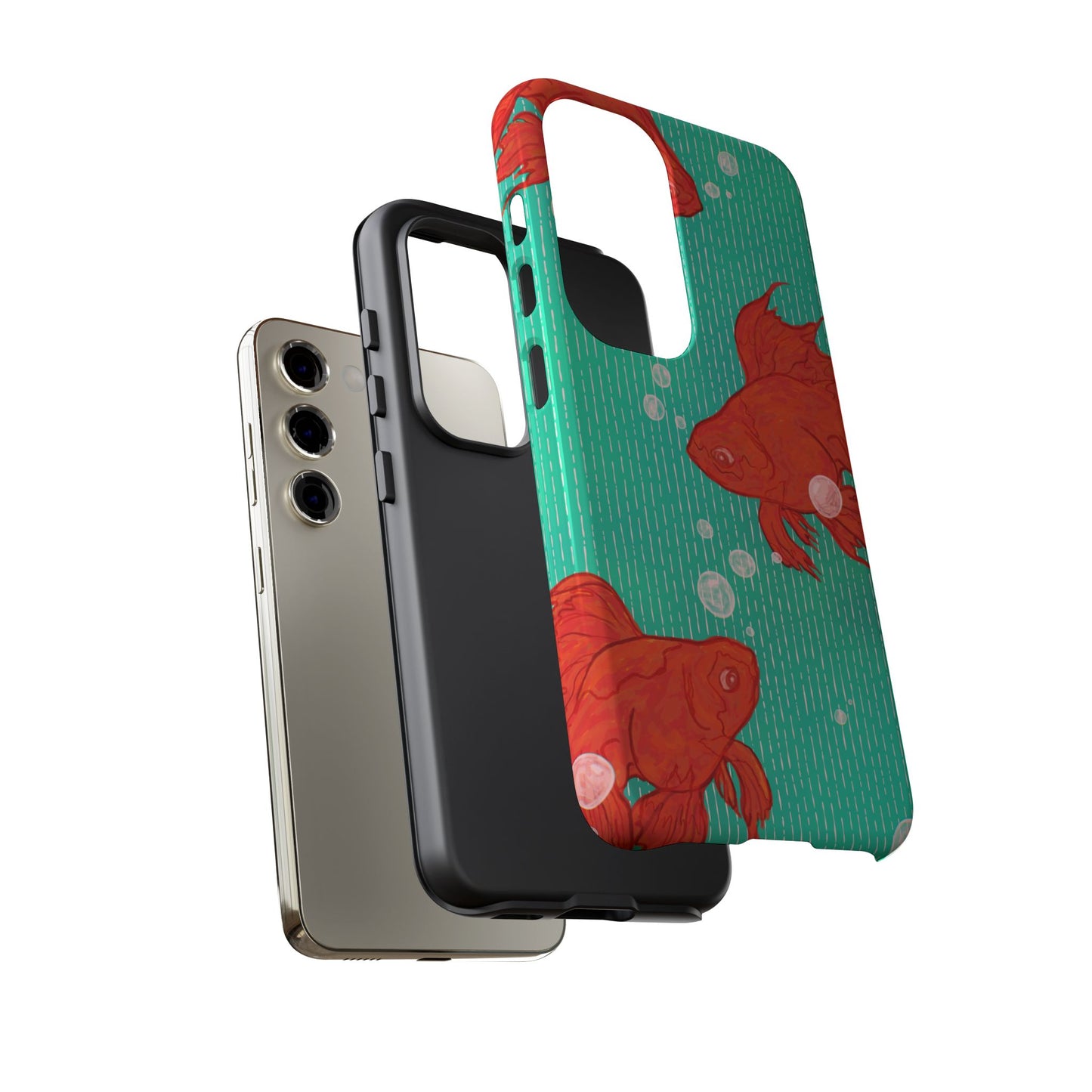 Vibrant Goldfish Phone Case, Colorful iPhone Cover, Ocean Vibe Accessory, Unique Gift for Fish Lovers, Cute Phone Cases
