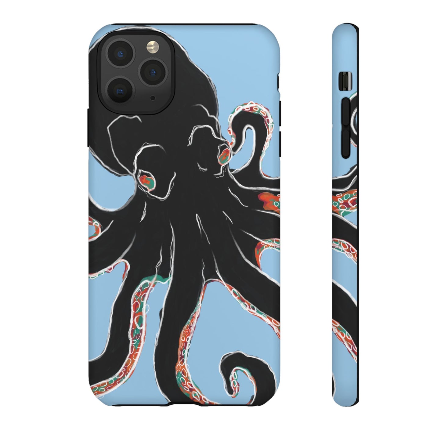 Octopus Tough Phone Case, Sea Creature Design, Ocean Lover Gift, Unique Phone Cover, Underwater Artwork