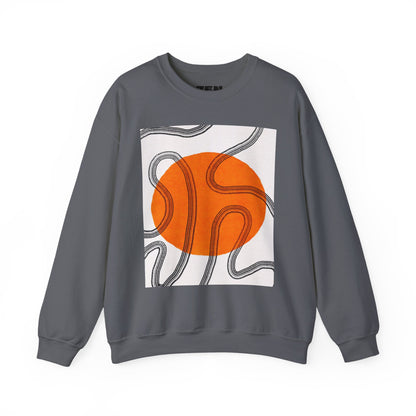 Retro Abstract Art Crewneck Sweatshirt, Cozy Graphic Pullover, Unisex Casualwear, Perfect Gift for Art Lovers, Fall Fashion Essential, Gift for Him, Gift for Her