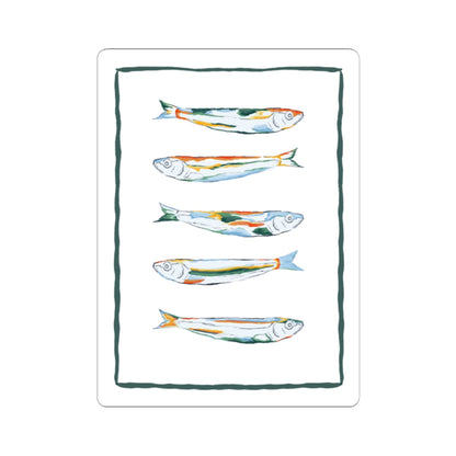 Artistic Fish Kiss-Cut Stickers, Ocean Decor, Laptop Stickers, Unique Gift, Aquatic Aesthetic, Watercolor Design, Cute Stickers, Fish Sticker, Quirky Fun Stickers