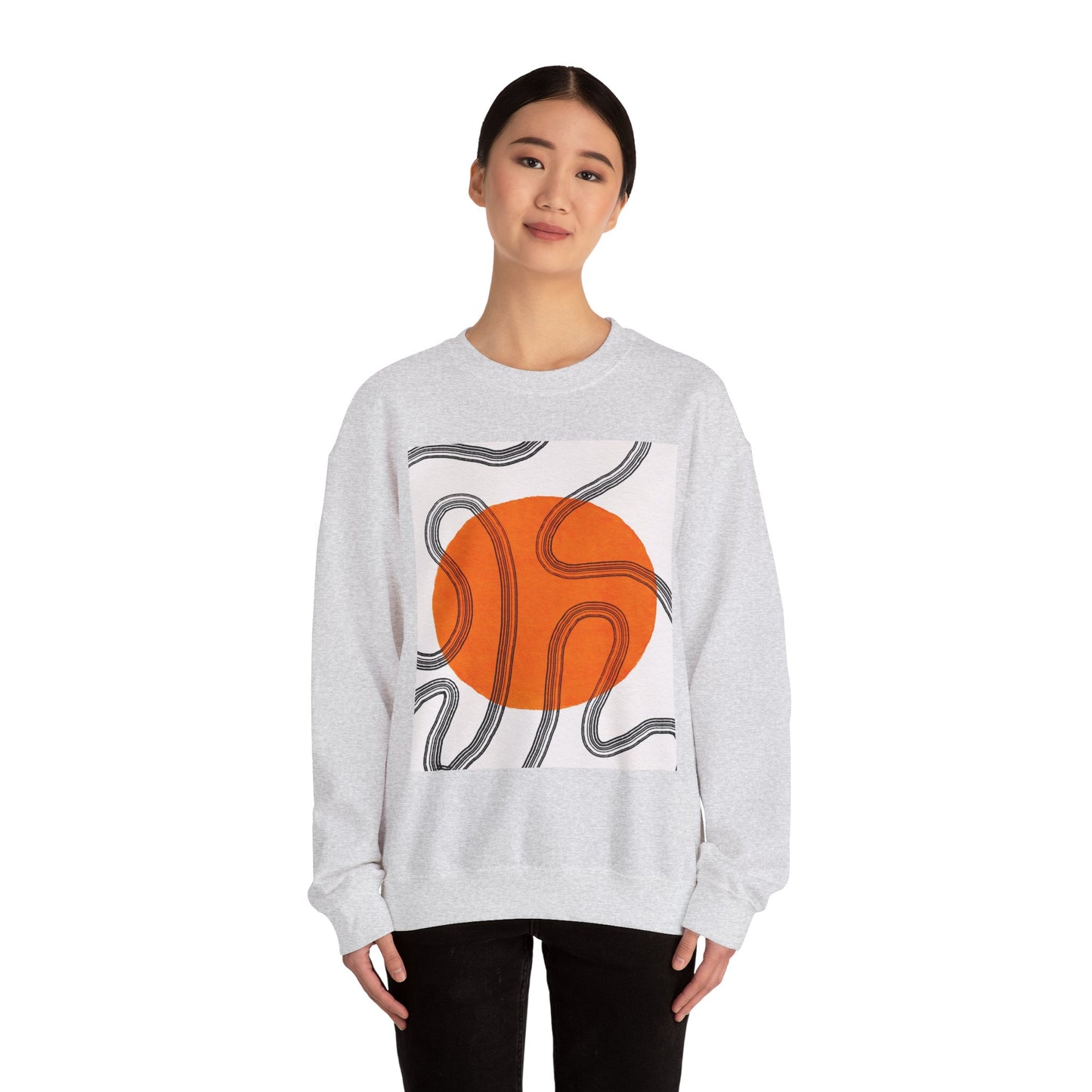 Retro Abstract Art Crewneck Sweatshirt, Cozy Graphic Pullover, Unisex Casualwear, Perfect Gift for Art Lovers, Fall Fashion Essential, Gift for Him, Gift for Her