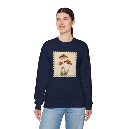Mushroom Vibes Unisex Crewneck Sweatshirt - Cozy Fashion, Nature Lover Gift, Fall Outfit, Eco-Friendly Style, Perfect for Autumn, Artsy Sweatshirts, Premium, Nature-inspired Crewnecks