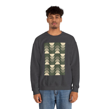 Stylish Geometric Crewneck Sweatshirt for Relaxed Vibes, Cozy Layer, Unisex Fashion Piece, Perfect Gift for Art Lovers, Casual Wear