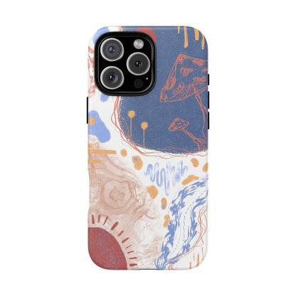 Artistic Phone Case with Abstract Design, Tough Phone Case, Unique Gift, Trendy Accessories, Modern Art Case, Stylish Tech Gear