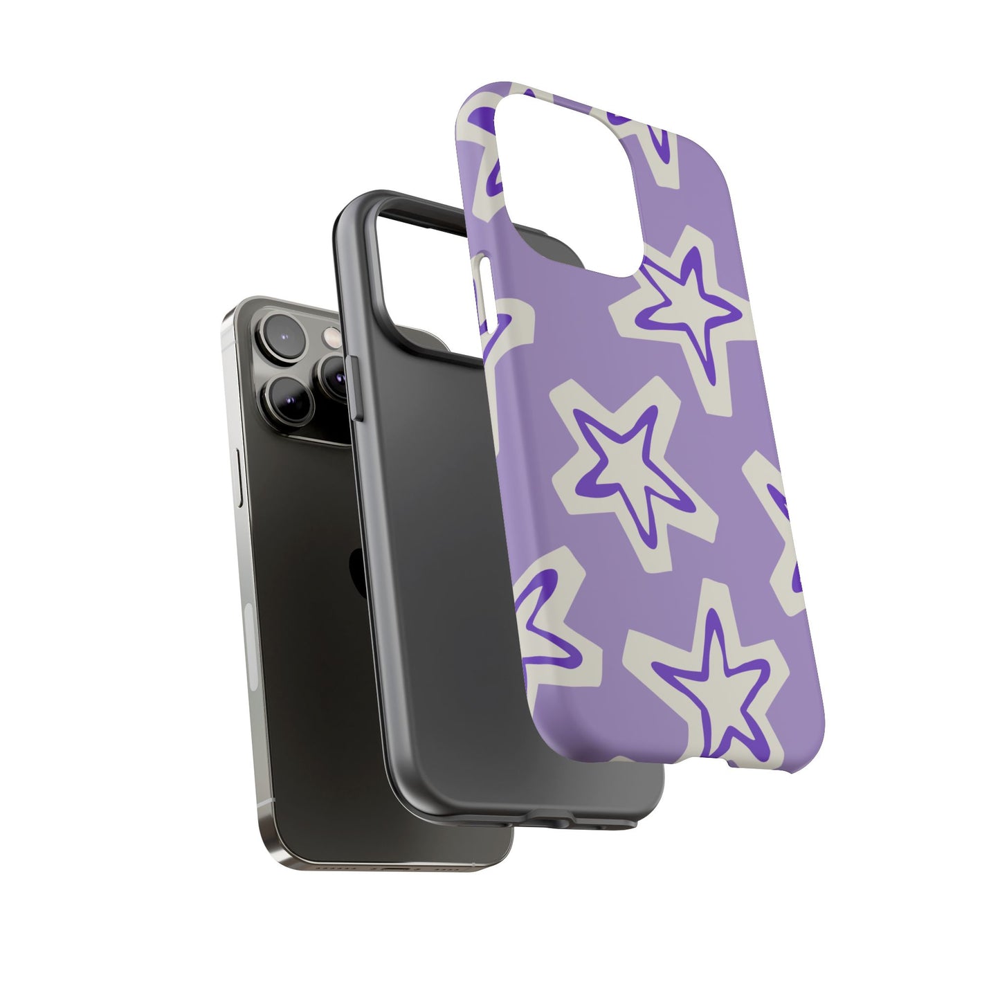 Starry Pattern Phone Case, Cute Star Design, Tough Phone Cover, Gifts for Her, Stylish Phone Accessory