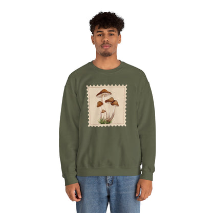 Mushroom Vibes Unisex Crewneck Sweatshirt - Cozy Fashion, Nature Lover Gift, Fall Outfit, Eco-Friendly Style, Perfect for Autumn, Artsy Sweatshirts, Premium, Nature-inspired Crewnecks