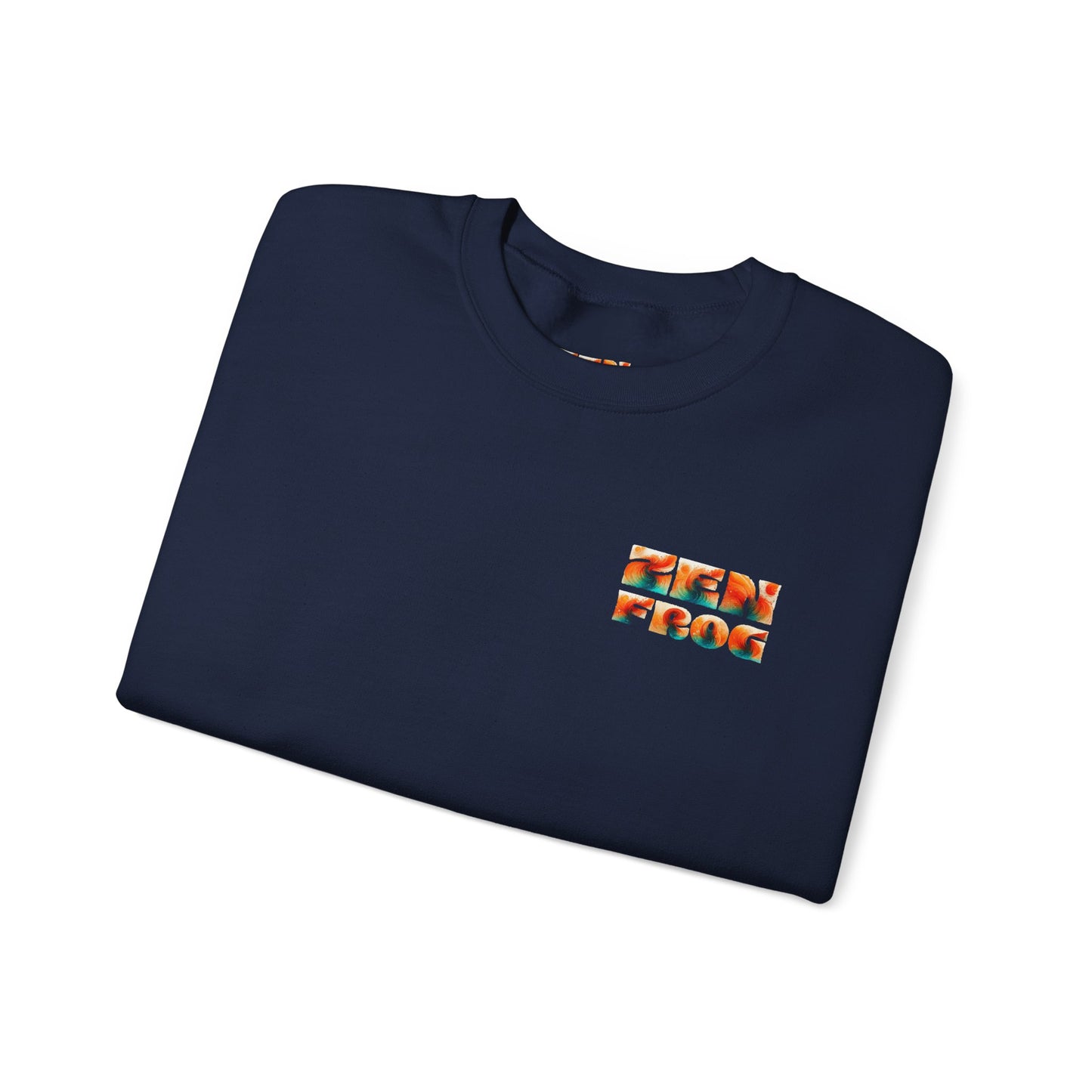 Funky Fish Crewneck Sweatshirt - Zen Frog Cozy & Calm Vibes for All, Perfect Gift for Nature Lovers, Relaxation, and Casual Wear