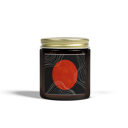 Artistic Scented Candle - Coconut Apricot Wax, Abstract Home Decor, Relaxation Gift, Aromatherapy, Modern Candle Holder