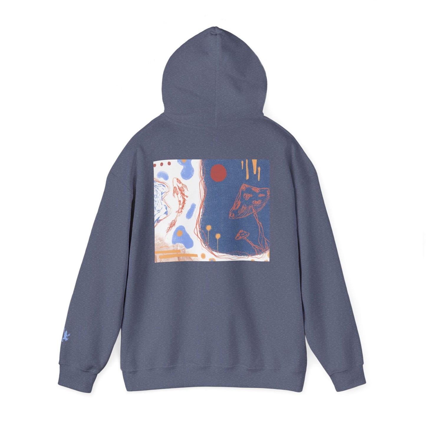 Artistic Unisex Hooded Sweatshirt - Cozy Streetwear for Comfort, Gift for Art Lovers, Perfect for Fall, Casual Style