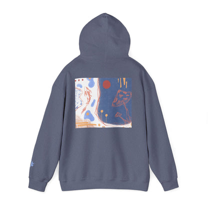 Artistic Unisex Hooded Sweatshirt - Cozy Streetwear for Comfort, Gift for Art Lovers, Perfect for Fall, Casual Style