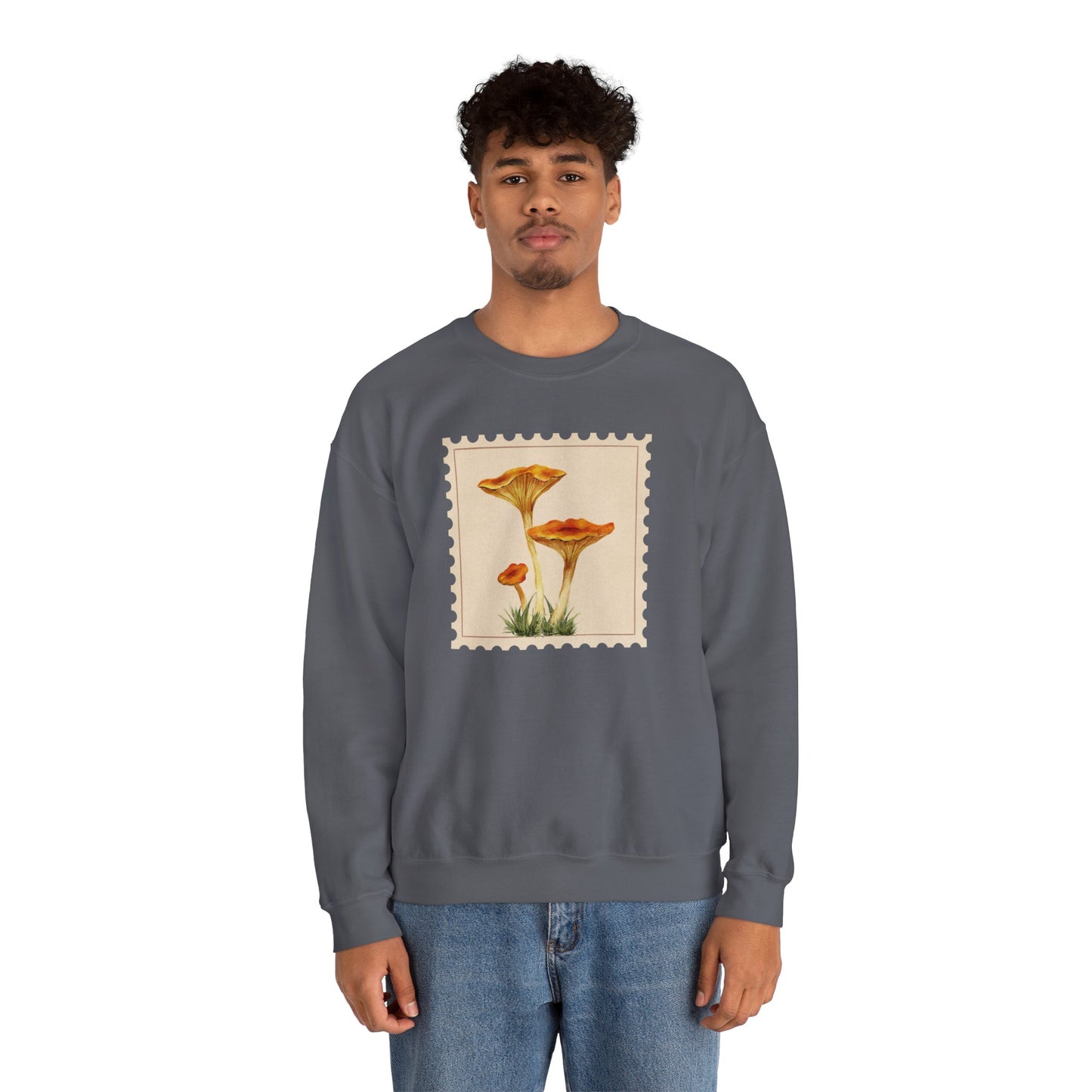 Vintage Floral Crewneck Sweatshirt, Cozy Fall Wear, Unisex Gift, Mushroom Art Apparel, Nature Lover Outfit, Comfy Mushroom Crewneck, Vintage Style