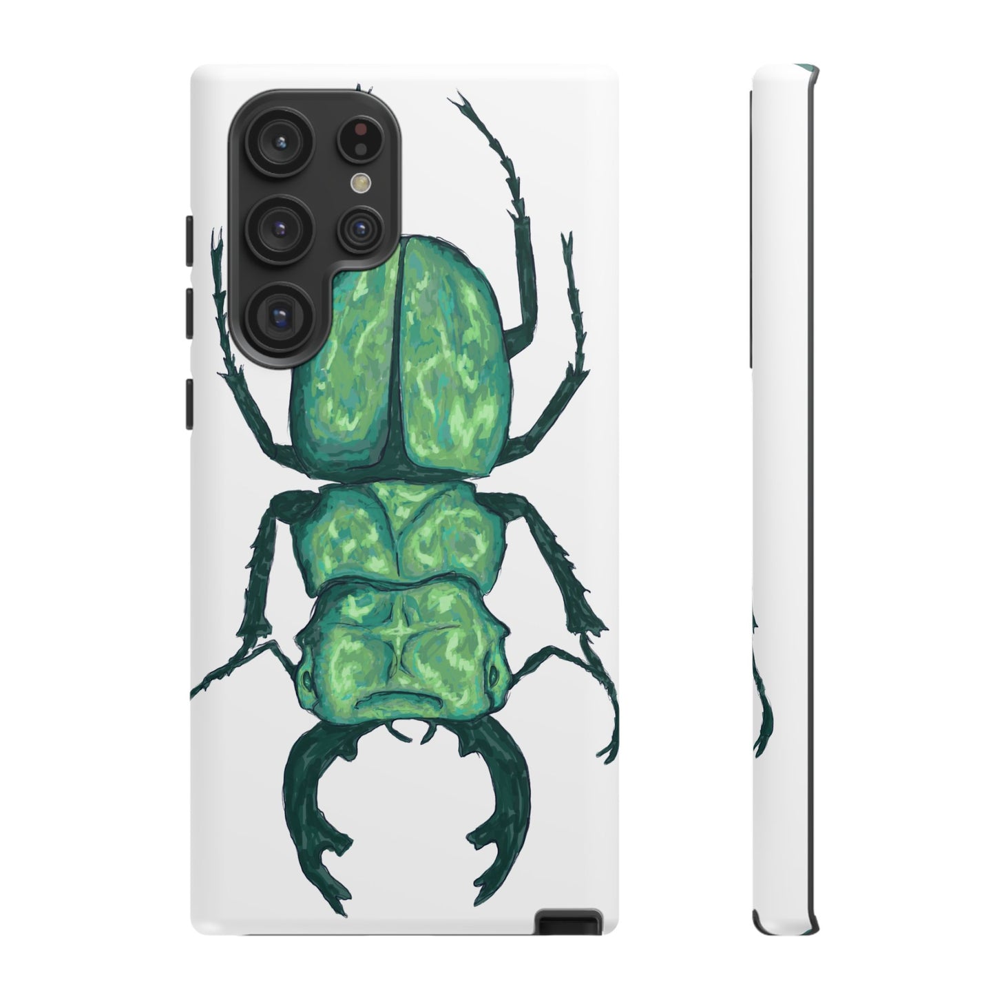 Green Beetle Phone Case - Tough Cases, Insect Lover Gift, Nature Lover Accessory, Unique Phone Cover, Eco-Friendly Design