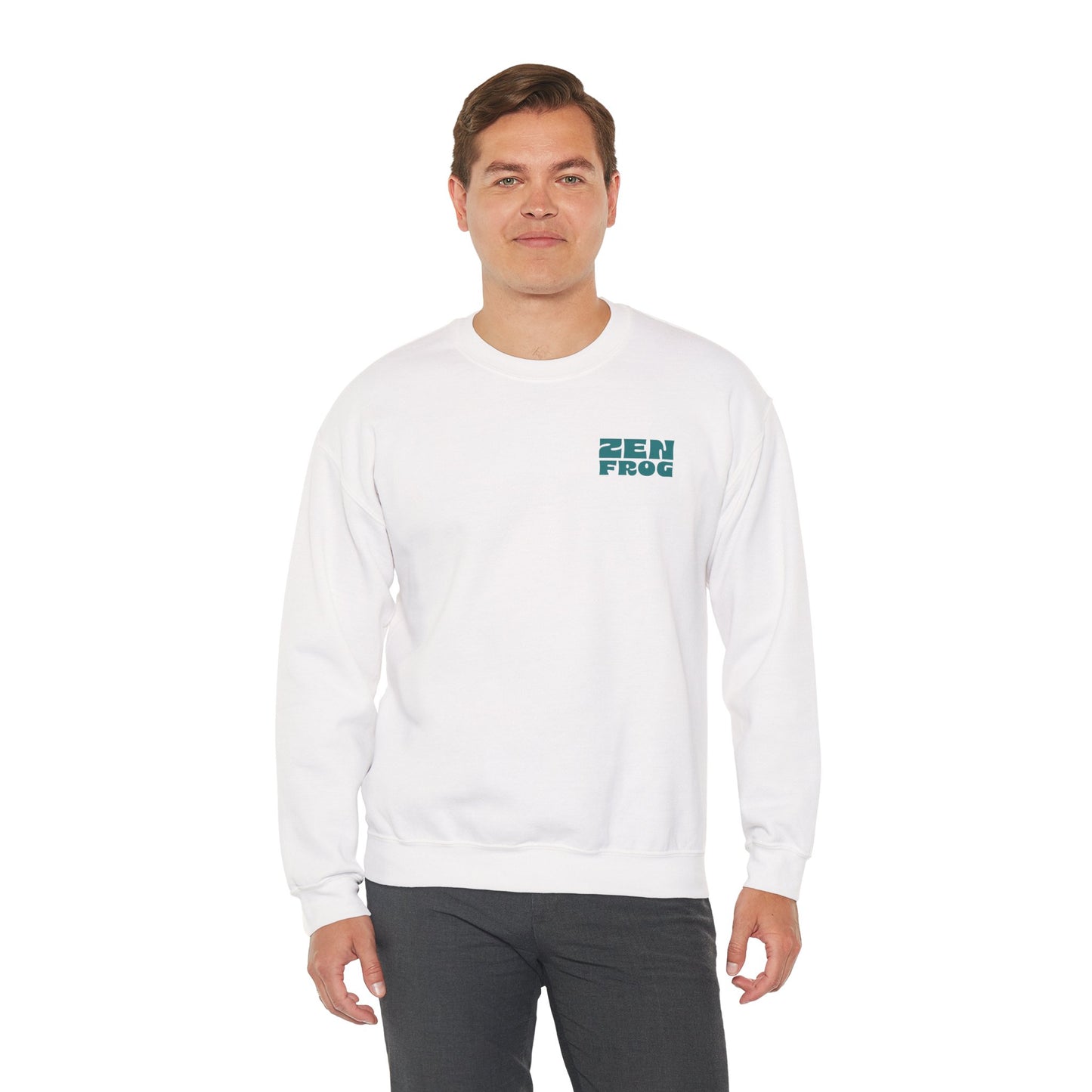 Zen Frog Crewneck Sweatshirt - Relaxed Vibe, Unisex Sweatshirt, Perfect for Cozy Days, Gift for Meditation Lovers, Casual Fashion