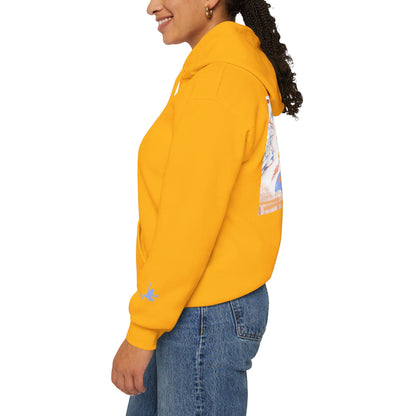 Artistic Unisex Hooded Sweatshirt - Cozy Streetwear for Comfort, Gift for Art Lovers, Perfect for Fall, Casual Style