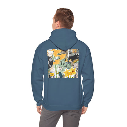Lotus Flower Unisex Hoodie: Cozy Sweatshirt, Gift for Yoga Lovers, Meditation Apparel, Casual Streetwear, Nature-Inspired Wear, Artsy Collage, Cool Crewnecks