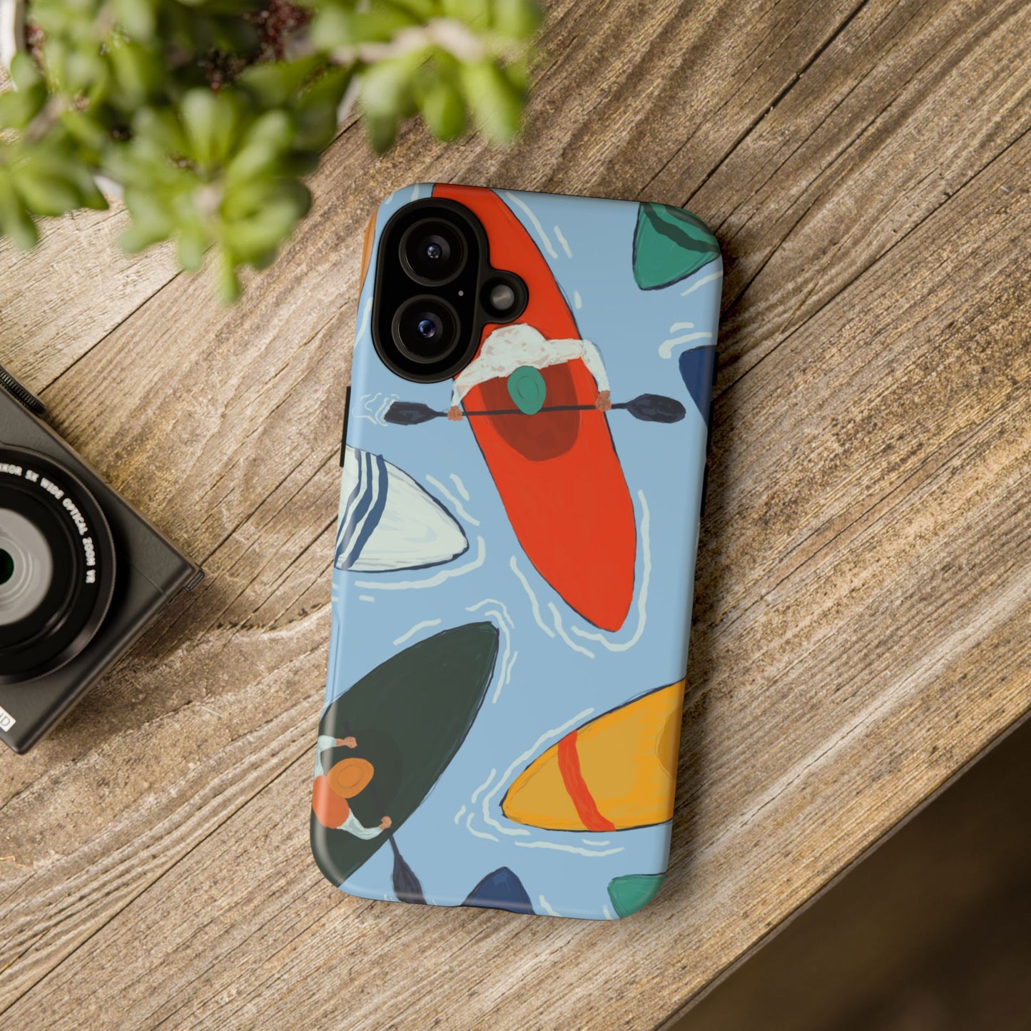 Kayak Phone Case - Tough Cases for Outdoor Enthusiasts, Birthday Gifts, Adventure Gear, Kayaking Accessories, Nature Lover Decor, Artsy Phone Cases