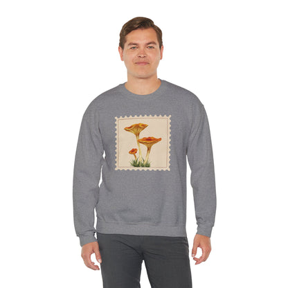 Vintage Floral Crewneck Sweatshirt, Cozy Fall Wear, Unisex Gift, Mushroom Art Apparel, Nature Lover Outfit, Comfy Mushroom Crewneck, Vintage Style