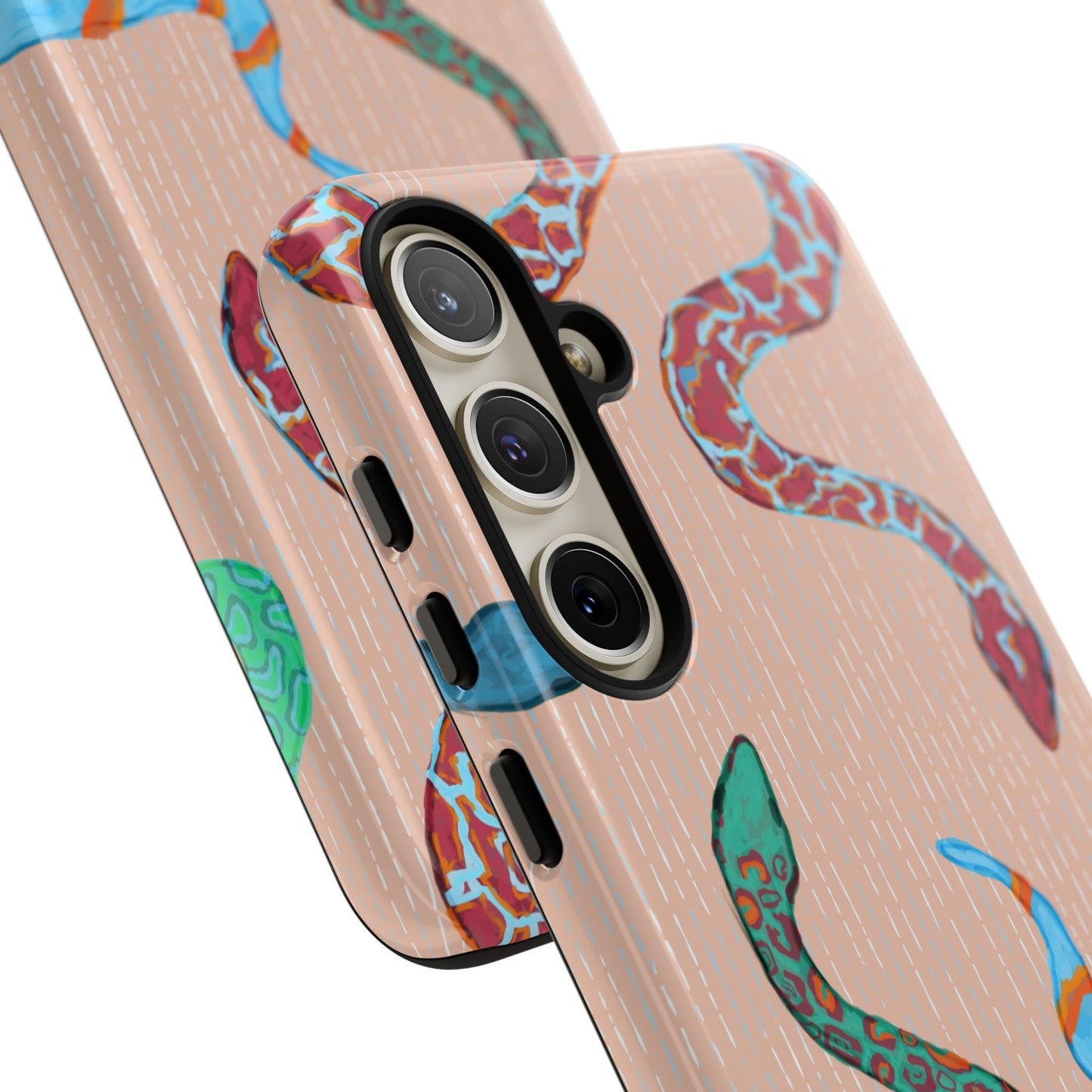 Colorful Snake Phone Case, Tough Phone Case, Unique Phone Cover, Animal Print Case, Gifts for Her, Trendy Accessories