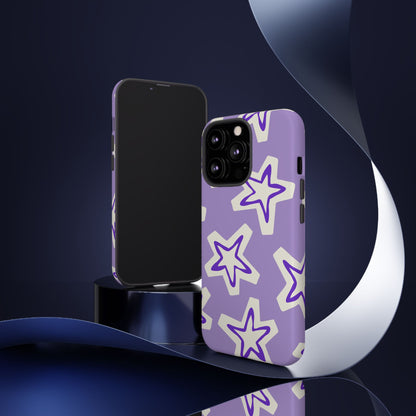 Starry Pattern Phone Case, Cute Star Design, Tough Phone Cover, Gifts for Her, Stylish Phone Accessory