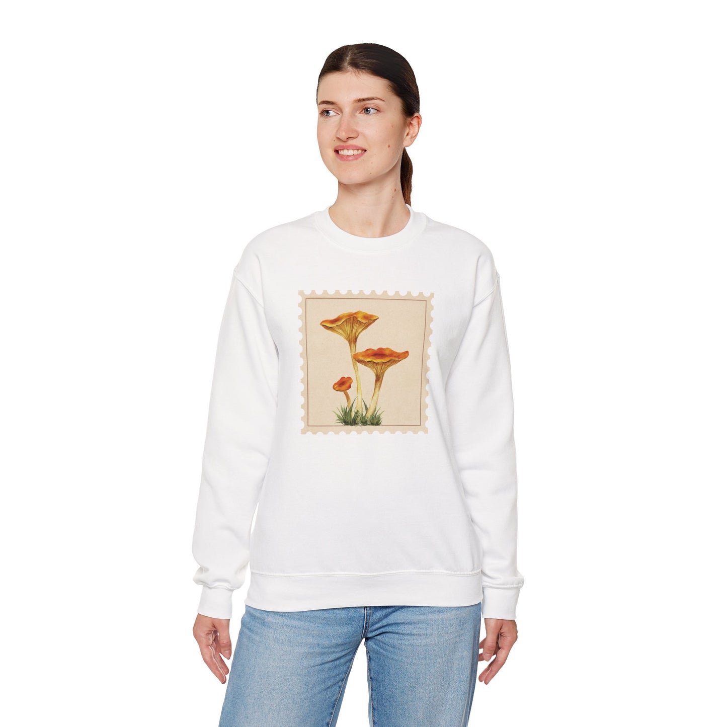 Vintage Floral Crewneck Sweatshirt, Cozy Fall Wear, Unisex Gift, Mushroom Art Apparel, Nature Lover Outfit, Comfy Mushroom Crewneck, Vintage Style