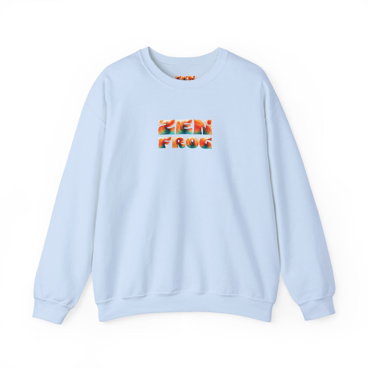 Zen Frog Crewneck Sweatshirt | Cozy Unisex Pullover for Relaxation, Ideal Gift for Nature Lovers, Perfect for Lounging and Casual Outings, Moon, Gift for Him, Gift for Her