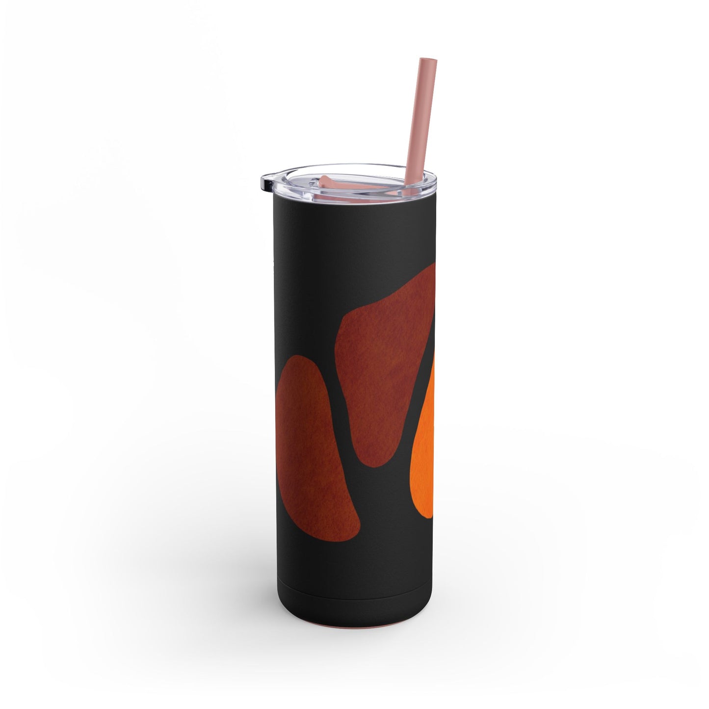 Modern Abstract Skinny Tumbler with Straws, Trendy Drinkware for Stylish Hydration, Ideal for Gifts, Home, and Parties