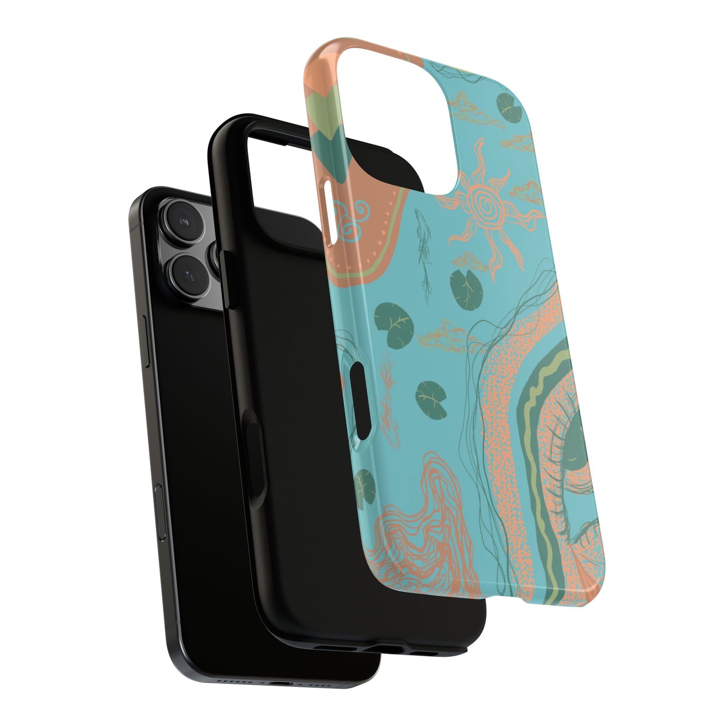 Whimsical Phone Case with Artistic Ocean Design, Floral Phone Cover, Unique Gift for Nature Lovers, Eco-Friendly Cell Accessories, [...]