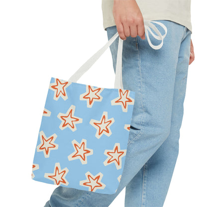Starry Blue Tote Bag | Stylish Grocery Tote, Eco-Friendly Bag, Beach Bag, Weekend Getaway, Custom Design