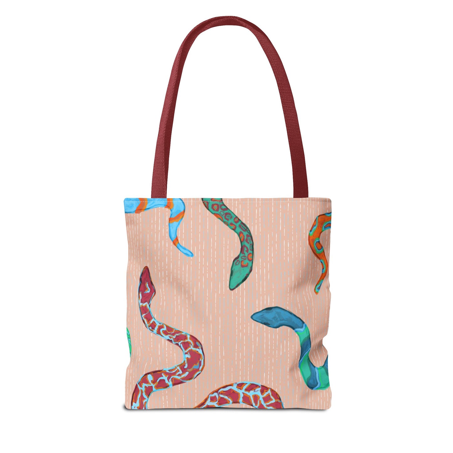 Snake Print Tote Bag, Eco-Friendly Shopping Bag, Trendy Beach Carryall, Boho Style Gift, Unique Art Tote, Grocery Tote Bag