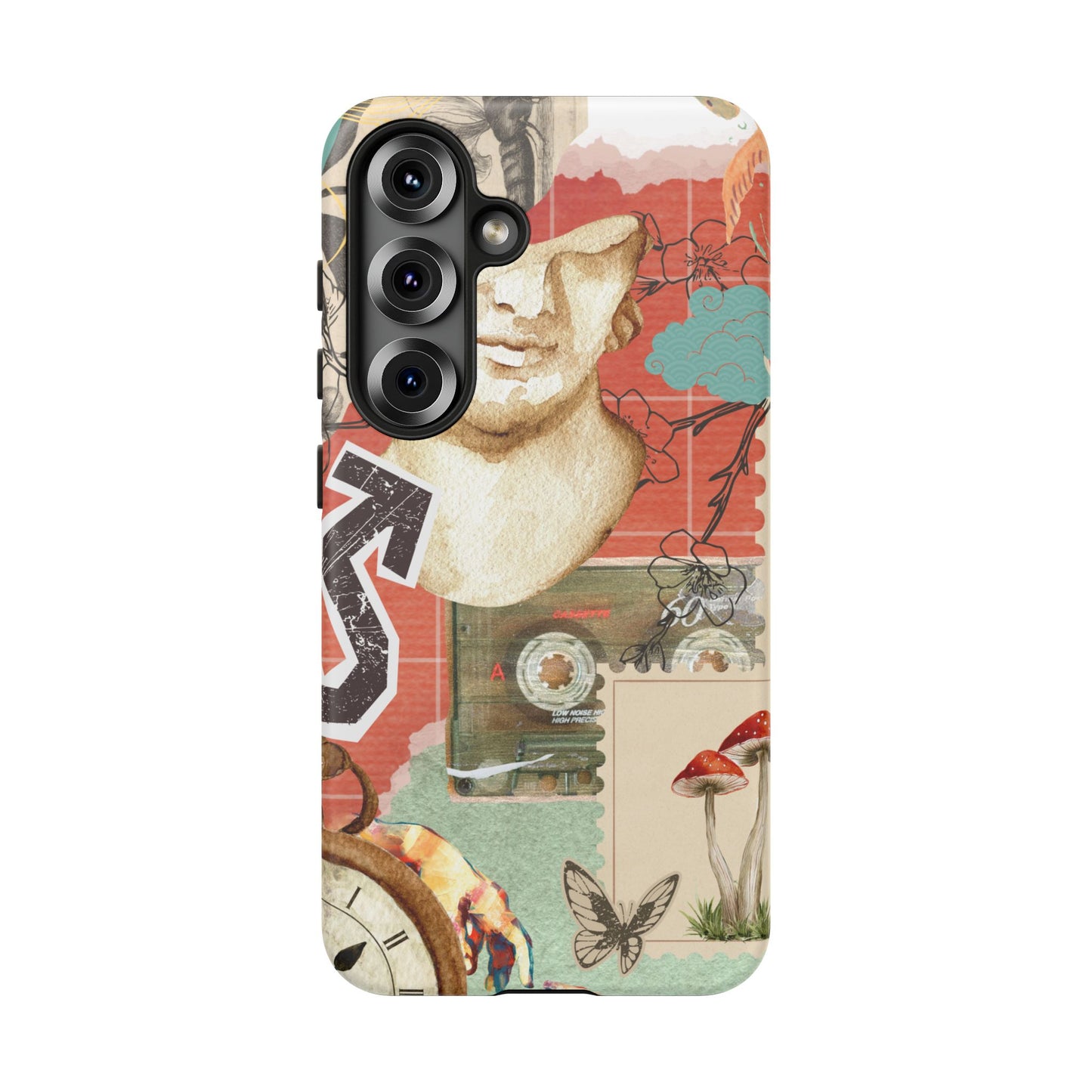 Artistic iPhone Case, Tough Cases with Vintage Design, Unique Phone Cover, Gift for Art Lovers, Protective Case for All Occasions, Vintage Collage Art