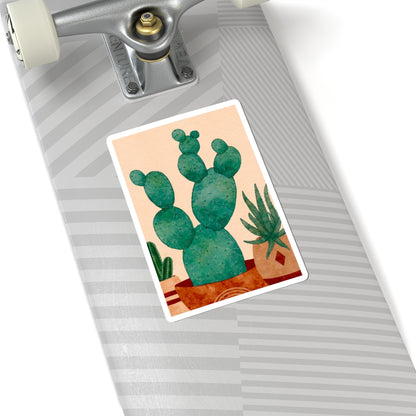 Whimsical Cactus Stickers, Cute Plant Decor, Laptop Stickers, Nature Lover Gifts, Boho Home Aesthetic