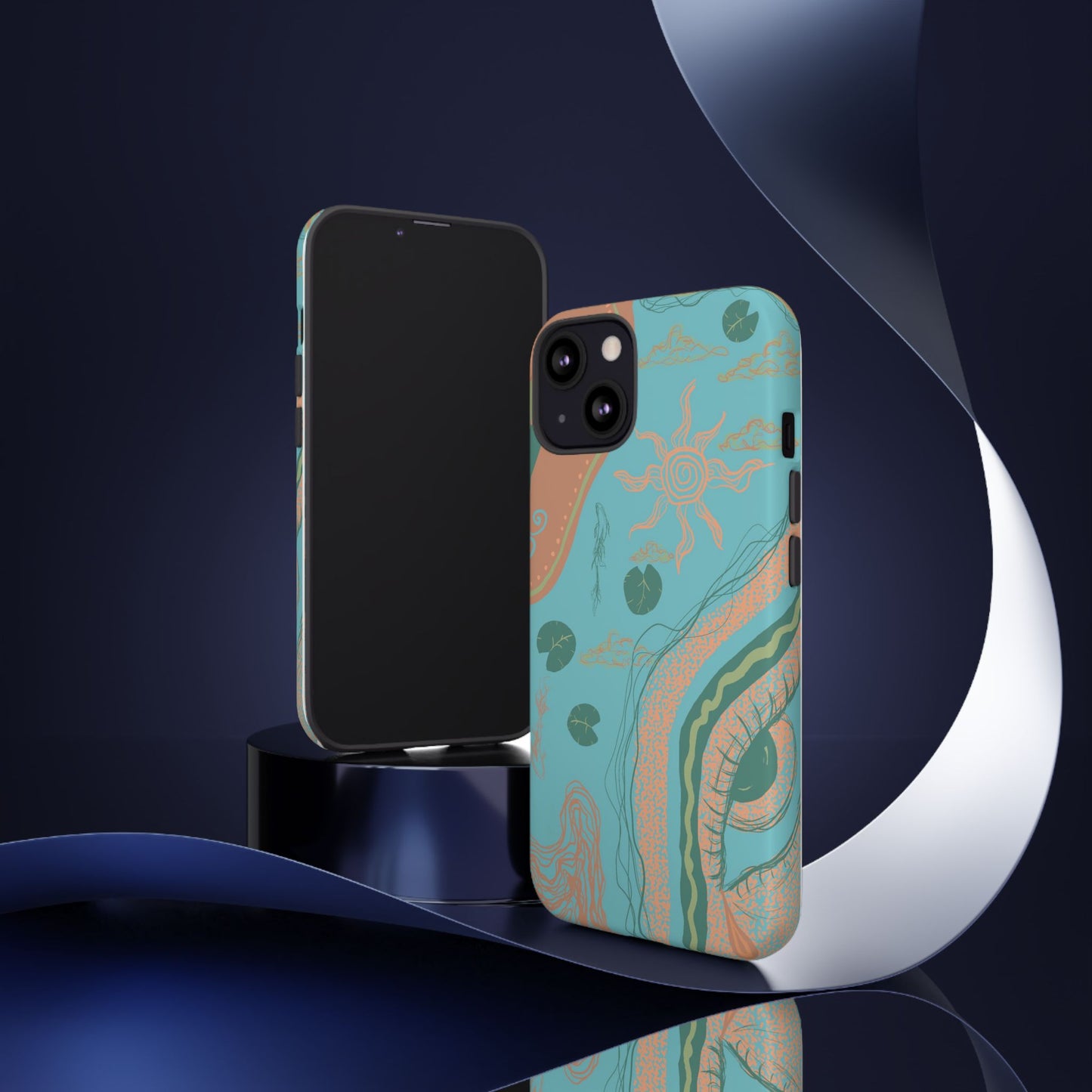 Whimsical Phone Case with Artistic Ocean Design, Floral Phone Cover, Unique Gift for Nature Lovers, Eco-Friendly Cell Accessories, [...]