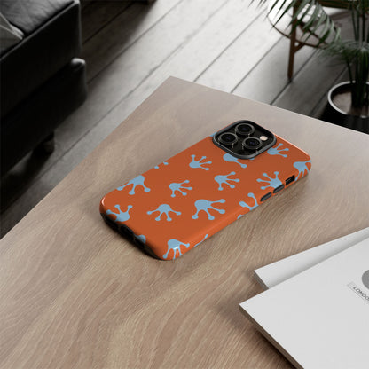 Frog Print Phone Case - Tough Cases, Orange Frog Design, Unique Gift, Fun Accessories, Vibrant Phone Cases, Cool Cases