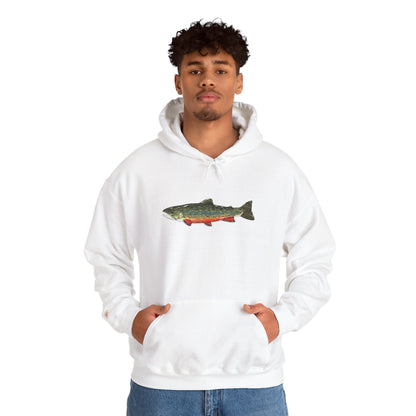 Trout Design Heavy Blend Hoodie, Fishing Gift, Outdoor Apparel, Comfortable Sweatshirt, Unisex Hoodie, Casual Fishing Wear