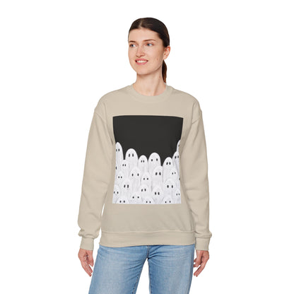 Painted Ghosts Crewneck | Cozy Sweatshirt, Perfect for Halloween, Fall, and Spooky Season