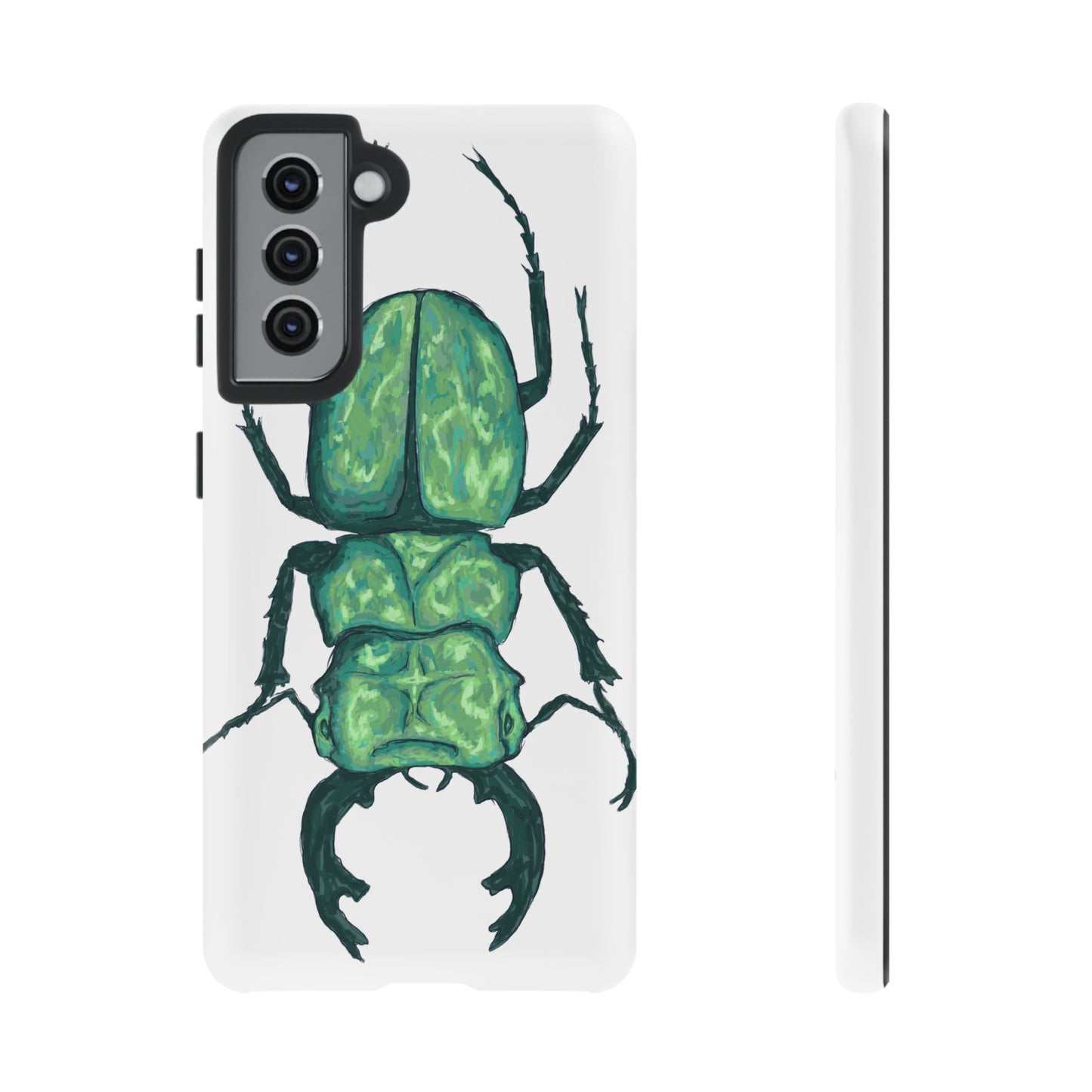 Green Beetle Phone Case - Tough Cases, Insect Lover Gift, Nature Lover Accessory, Unique Phone Cover, Eco-Friendly Design