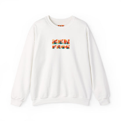 Zen Frog Crewneck Sweatshirt | Cozy Unisex Pullover for Relaxation, Ideal Gift for Nature Lovers, Perfect for Lounging and Casual Outings, Moon, Gift for Him, Gift for Her