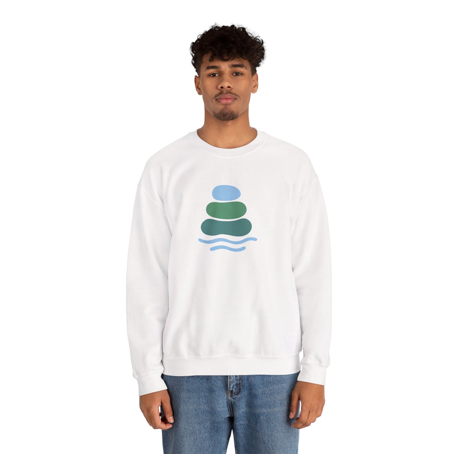 Serene Balance Crewneck Sweatshirt, Cozy Layering Piece, Casual Everyday Wear, Ideal for Relaxation, Gift for Mindfulness Enthusiasts