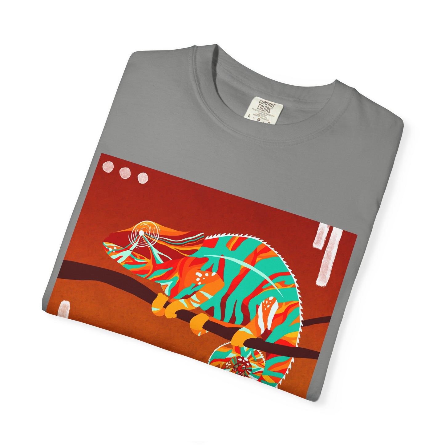 Vibrant Chameleon T-Shirt | Eco-friendly Fashion Tee, Unisex Graphic Tee, Animal Lover Shirt, Gift for Nature Enthusiasts