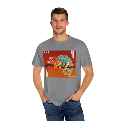 Vibrant Chameleon T-Shirt | Eco-friendly Fashion Tee, Unisex Graphic Tee, Animal Lover Shirt, Gift for Nature Enthusiasts