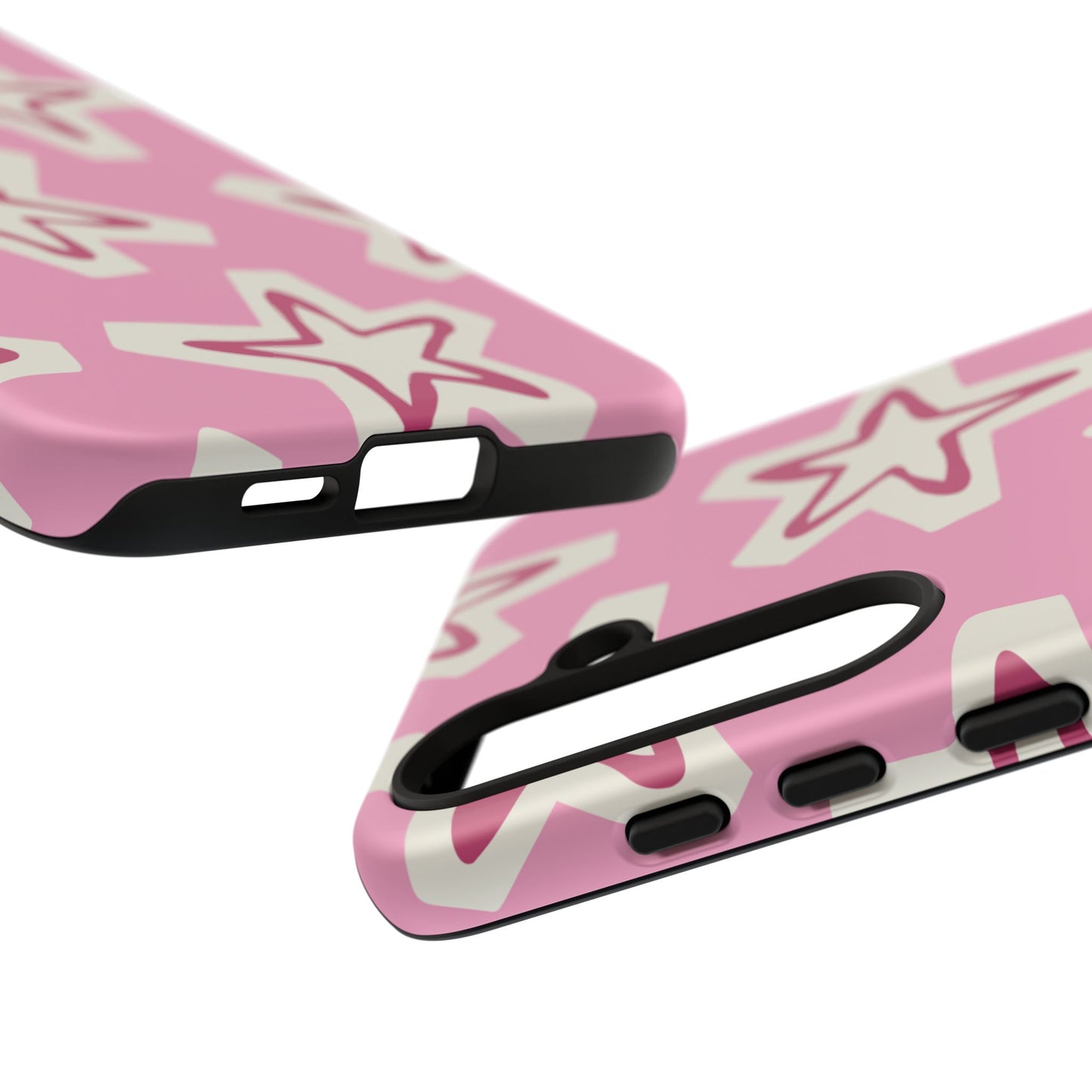 Starry Pink Phone Case | Tough Cases for Trendy Protection, Cute Gift, Fun Design, Holiday Match, Everyday Use