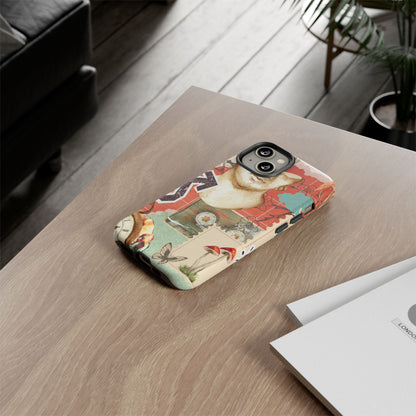 Artistic iPhone Case, Tough Cases with Vintage Design, Unique Phone Cover, Gift for Art Lovers, Protective Case for All Occasions, Vintage Collage Art